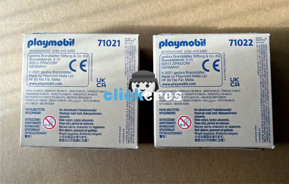 Clickeros_'s tweet image. Han llegado los promocionales de @zaraes
Confirmamos que aunque la caja para ambos es igual, cambia la numeración y la indicación del número de piezas. El pedido viene acompañado además de una bolsa regalo. Por ahora, la figura solo está disponible en pedidos online. #Playmobil