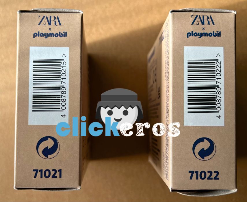 Clickeros_'s tweet image. Han llegado los promocionales de @zaraes
Confirmamos que aunque la caja para ambos es igual, cambia la numeración y la indicación del número de piezas. El pedido viene acompañado además de una bolsa regalo. Por ahora, la figura solo está disponible en pedidos online. #Playmobil