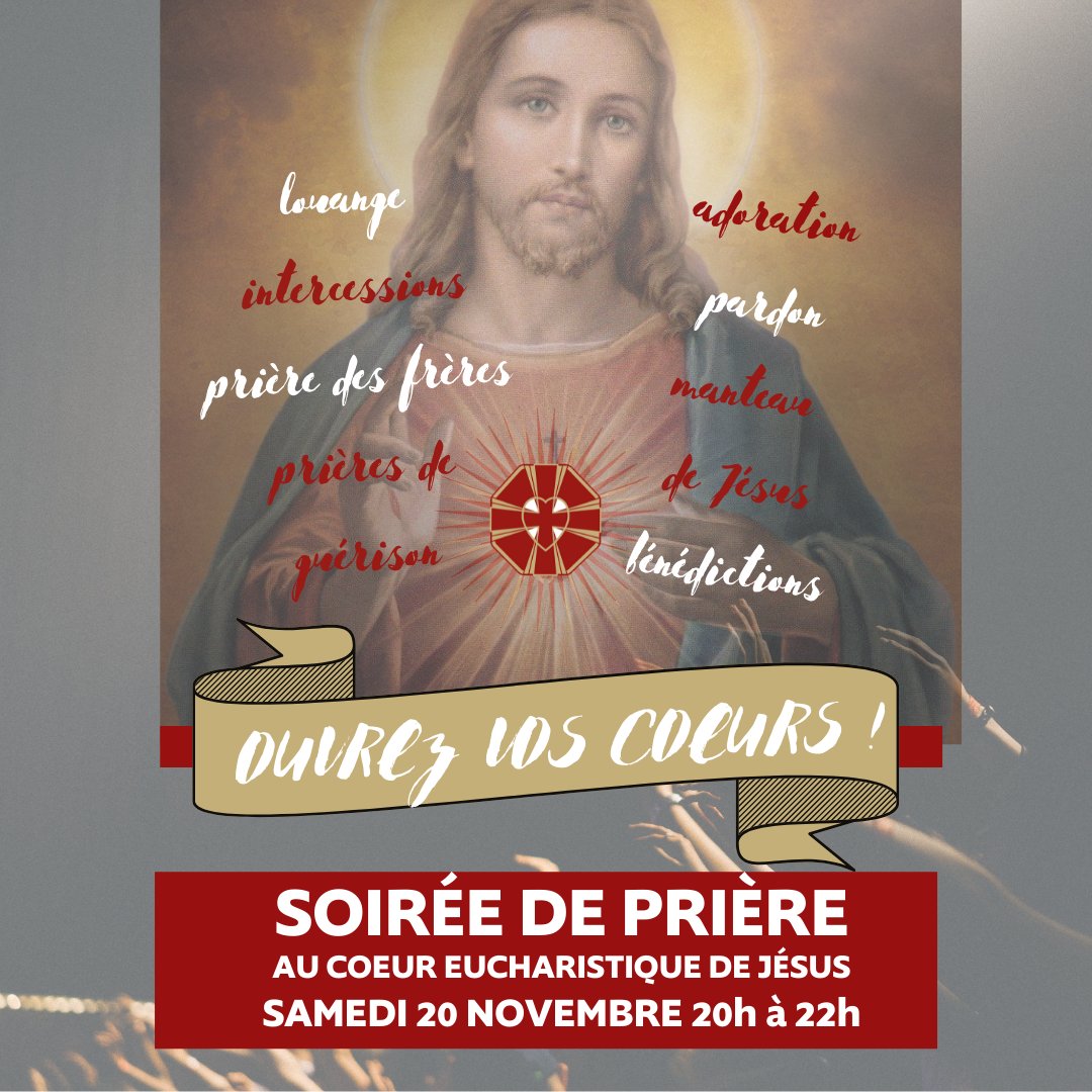 CoeurEuchJesus's tweet photo. Première soirée CE SAMEDI ! Venez ! Invitez ! https://t.co/4VnuMptzoi