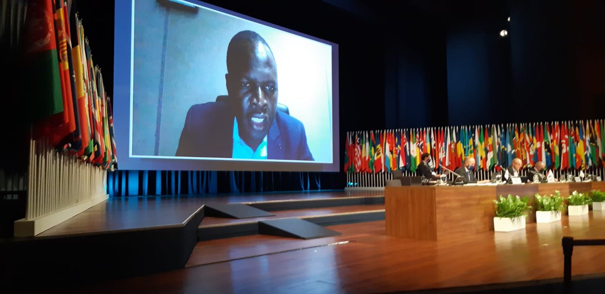 MineBanTreaty's tweet photo. #Zimbabwe has managed to surpass year-on-year #landmine release targets with chances of completion by 2025 high. Zimbabwe thanks donor support, and continues to see success in #MineClearance but notes the hampering effects of the pandemic and economic environment.
#19MSP #ZIMAC https://t.co/63ZZtW9Gm6