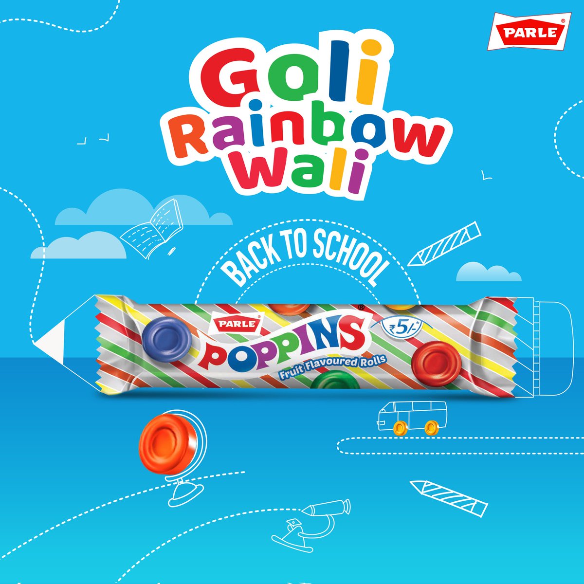 Goli Rainbow Wali. #ParleProducts #ParleFamily #ParleConfectionery #ParlePoppins #Poppins #Goli #Rainbow #Play #Fun #Childhood #School