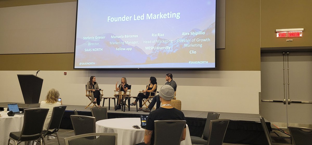 "Hire someone who is obsessed with storytelling and obsessed with understanding the customer" <a href="/ManuelaBarcenas/">Manuela Bárcenas</a> talking about marketing but this can be applied to almost everyone you want to hire #marketingstrategy

<a href="/alexshipillo/">Alex Shipillo</a> <a href="/RoastedKeyboard/">Ria Riaz</a> <a href="/smgrieser/">Stefanie Grieser ✨ (She/Her)</a> <a href="/wywmfierce/">WithYouWithMe</a> <a href="/SAASNORTH/">SAAS NORTH</a>