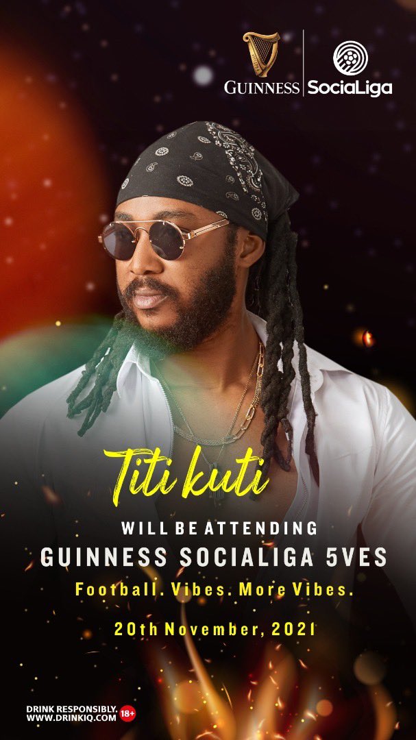 TheSociaLiga's tweet photo. @nengiofficial
@Oli_Ekun @titi_kuti @iamdjtitanium and others will be live at the Guinness SociaLiga 5ves!!! 🧏🏻♀️
Come meet and party with your faves this Saturday at the upbeat centre, Lagos. 🥳
Tickets are available on https://t.co/T9HjNg70lM
#GuinnessSociaLiga5ves #5ves https://t.co/p4q6pyWArz