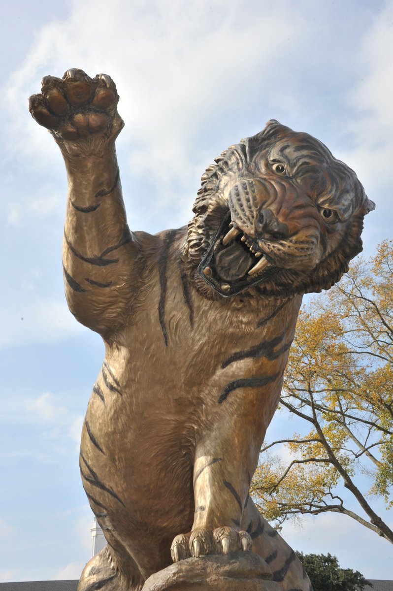 Grambling1901's tweet image. It was on December 4, 2013 that our famous Eddie The Tiger statue arrived.  Eddie has since become one the of the most recognized statues on Grambling's campus and has taken thousand's of pictures with GSU students.  Show us your photo's with our beloved Eddie The Tiger.