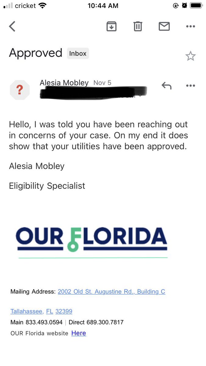 LakeishaRyan19's tweet photo. @VanessaBritoMia Utilities was shutoff Oct.28th, made calls and complaints and this is what I received on Nov.5th. Today is November 18th and still no help. Shut off fees added tu next utility bill which is past due also because of them! I’m done with #Ourflorida https://t.co/fuZV9vKTMW