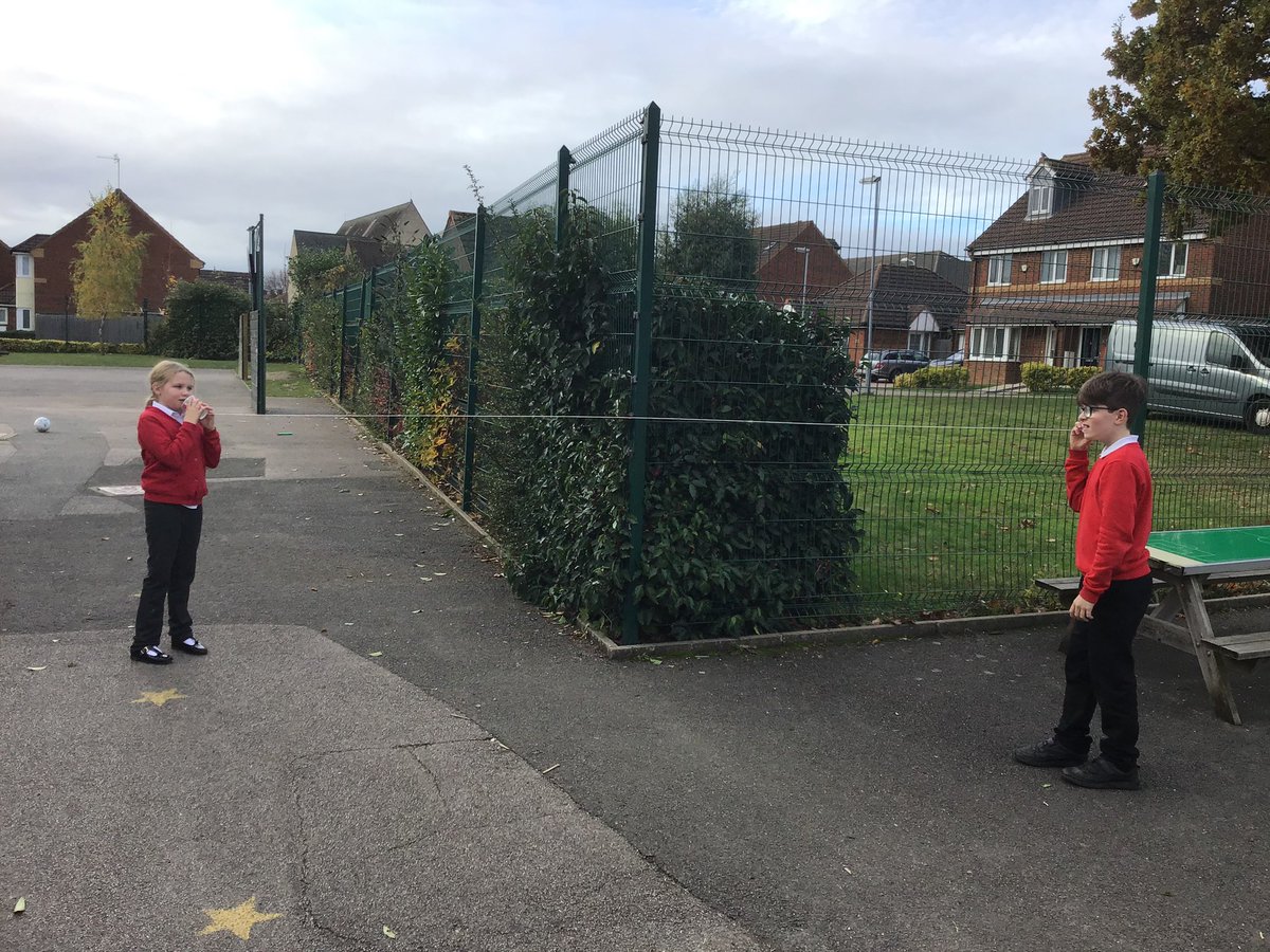 rockinghamii's tweet photo. Here, they are trialling their finished cup telephones 📞 @RockinghamPri #rockinghamscience https://t.co/R3cGVI859C