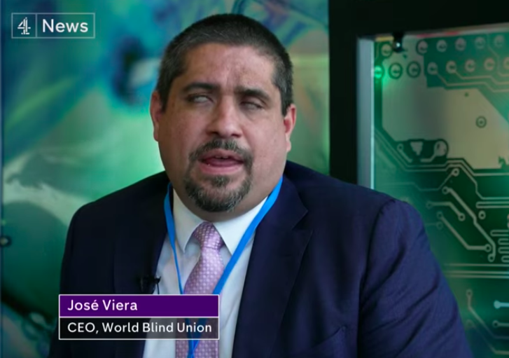 IDA_CRPD_Forum's tweet photo. IDA's @VIERAJOSEMARIA was interviewed in @Channel4News' piece on climate change and its impact on persons with disabilities. Follow this link to watch the interview: https://t.co/MIjdyhFY3R
#disabilityinclusiveclimateaction #wethe15 https://t.co/kvPf4lNNoo