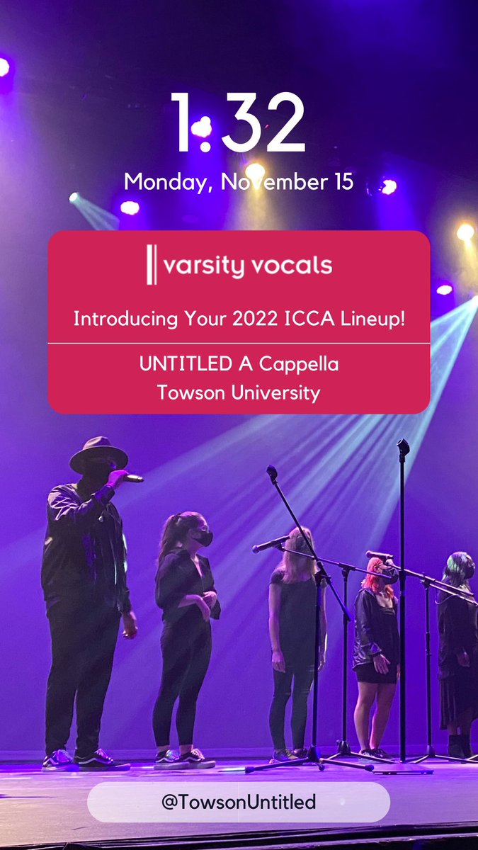 towsonuntitled's tweet photo. Untitled is very excited to be competing for our third time at the ICCA’s! You aren’t ready for us! https://t.co/yTIjZVEnxG