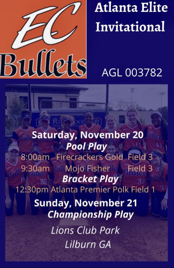 Bellaoconnor43's tweet photo. Updated schedule for this weekend!! Cant wait to play with my girls!🧡💙 @ecbstephens @SailfishSB @cokersball @UWA_Softball https://t.co/4B5hlDdSqt