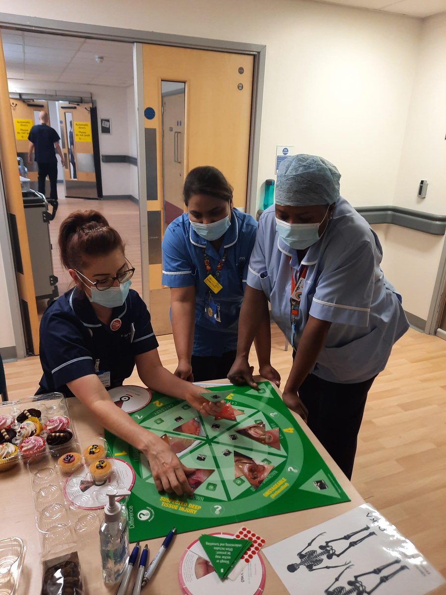 CMFT_IPCTV's tweet photo. Adult Critical care taking up the challenge. Cakes/ Pressure hero's and game playing all to improve staff knowledge on protect patients skin #stoppressureulceration #loveskin #reducingpatientharm https://t.co/kHcnTlv0ky