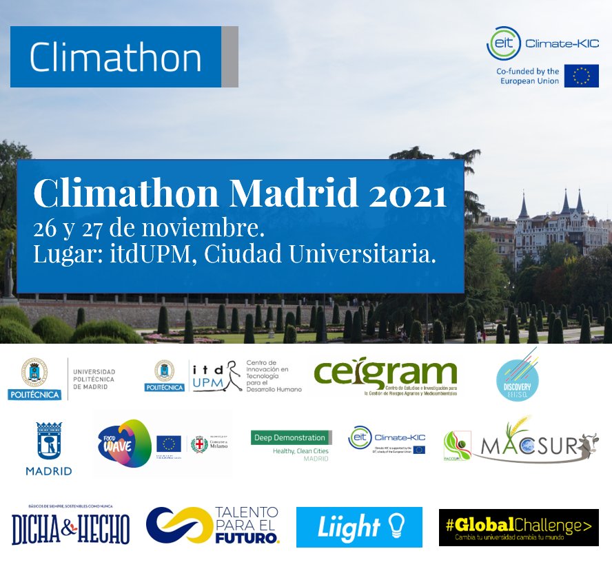 Gracias a todas las organizaciones que con su apoyo y contribución hacen posible el Climathon (<a href="/GlobalClimathon/">Climathon 🌍</a>) en Madrid este año. Recuerda que todavía estás a tiempo de apuntarte en este hackathon de innovación climática. ¡Te esperamos! ⚡ climathon.climate-kic.org/europe/spain/m…