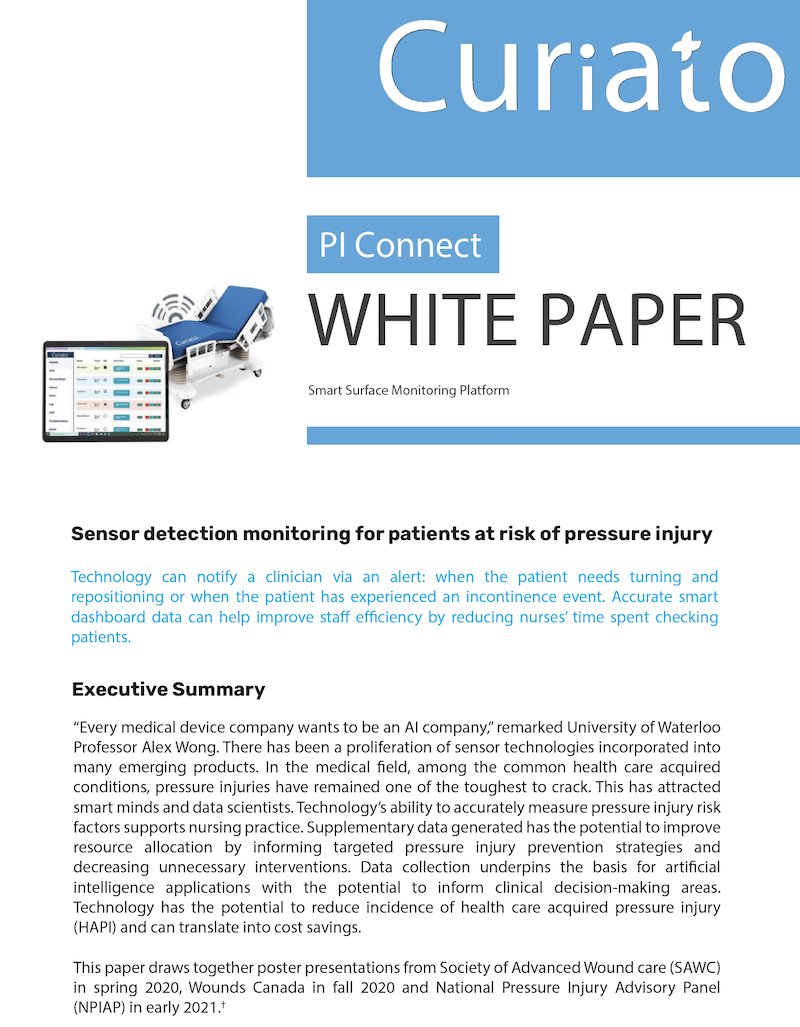 Our new white paper is out - Sensor detection monitoring for patients at risk of pressure injury. Download here curiato.com/hubfs/White%20… #stopthepressure