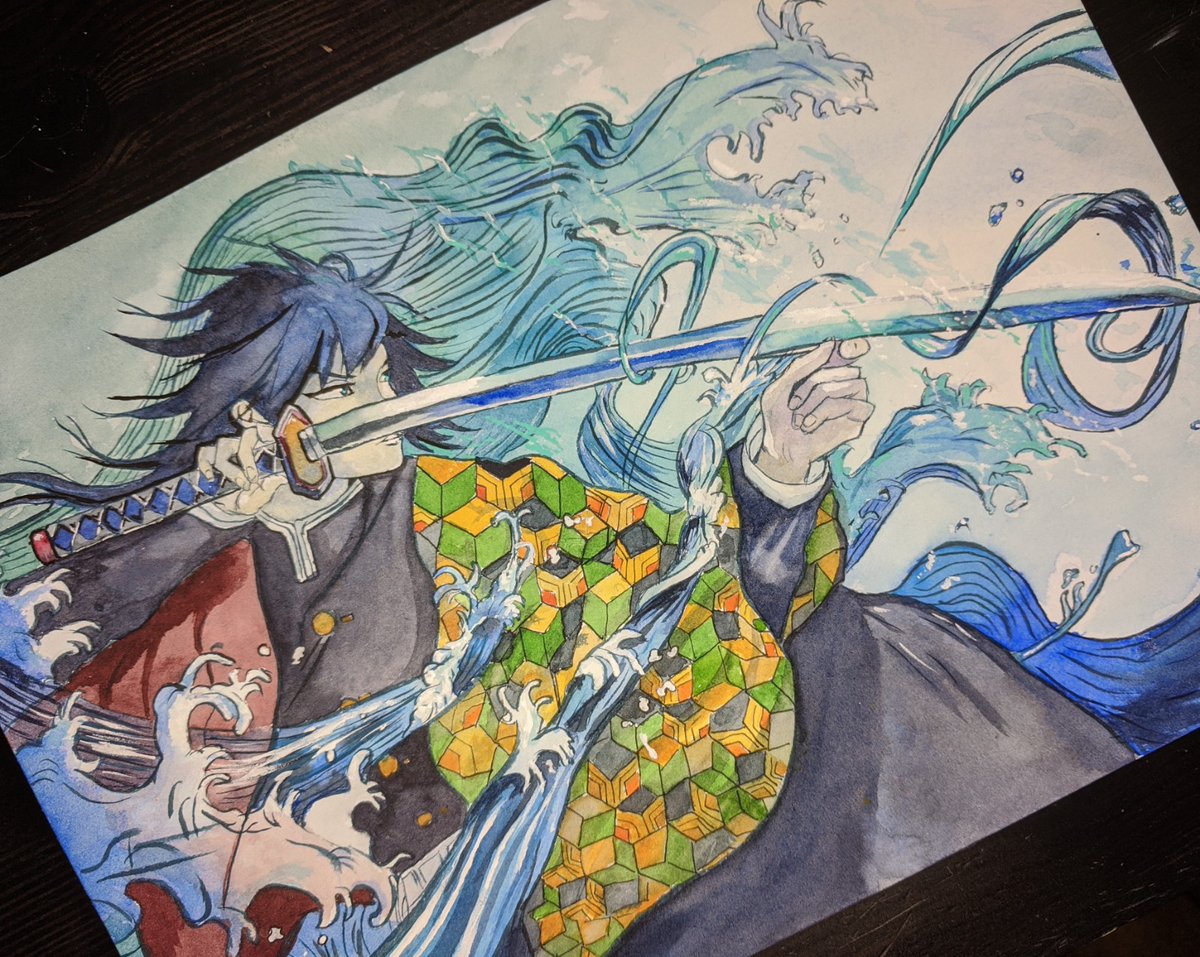 NeonAirArt's tweet photo. #Tomioka best boi 
#DemonSlayer #AnimeNFT #NFTs #AnimeArt https://t.co/ejpsIXwqMf