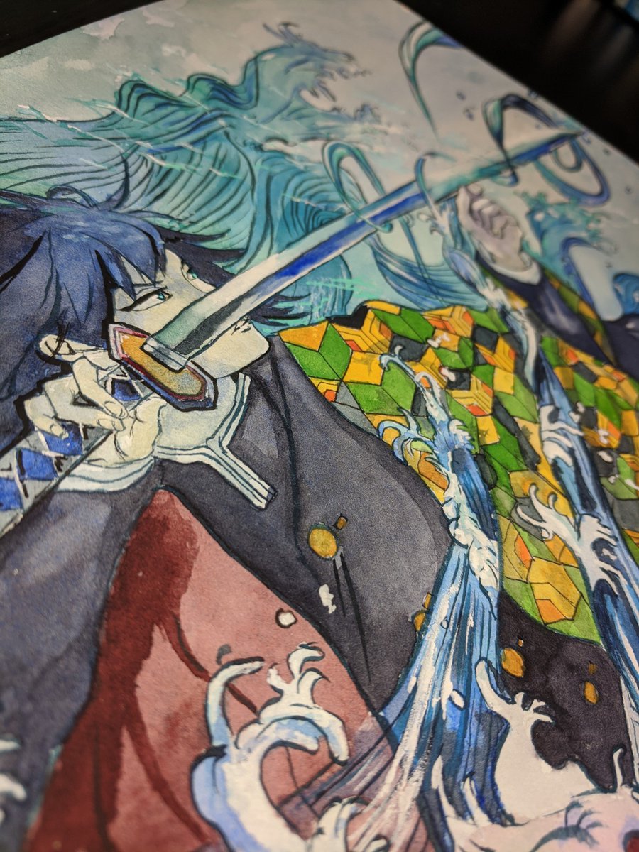 NeonAirArt's tweet photo. #Tomioka best boi 
#DemonSlayer #AnimeNFT #NFTs #AnimeArt https://t.co/ejpsIXwqMf