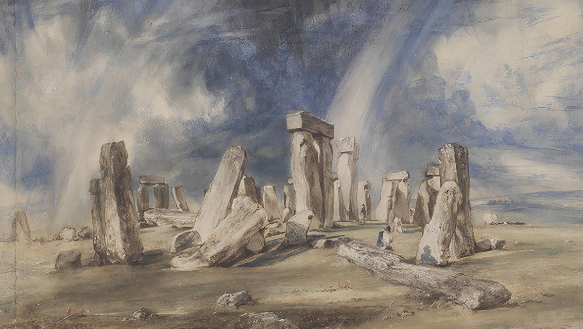 chadbrookcards's tweet photo. #Johnconstable painted this #watercolour at a sad time in his life. Both his wife, Maria, and his closest friend, John Fisher, had died, and his two eldest sons had left home. He is perhaps expressing his personal unhappiness in the watercolour.

#stonehenge #artoftheday #art https://t.co/GpBYyk0wGk