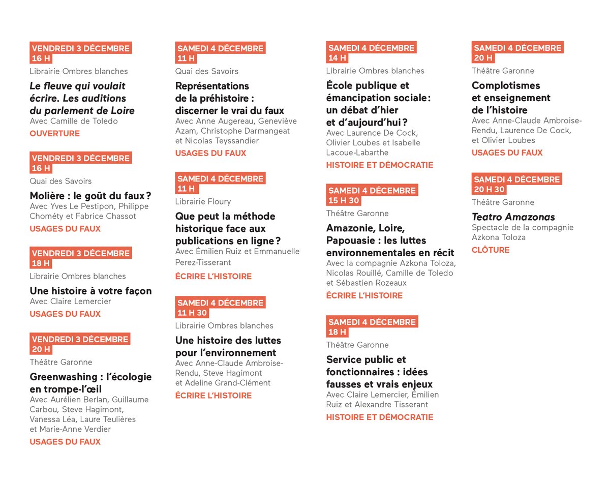 lhistoireavenir's tweet photo. 🔥 Du 3 au 4 décembre, #lhistoireàvenir conclut l'année 2021 avec 12 événements et plus de 25 invité·es parmi lesquel·les Laurence De Cock (@debatdecole1), Claire Lemercier, @CamilledeToledo, Émilien Ruiz (@mXli1)...

📣 Découvrez le programme complet : https://t.co/bBnAbbKv4K https://t.co/MuUE4fOy9h