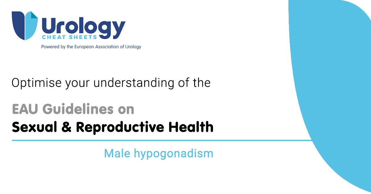 European Association of Urology (EAU) (@uroweb) on Twitter photo Hypogonadism can adversely affect multiple organ functions and quality of life.
Review the proper diagnosis and treatment methods with the #EAUGuidelines #EAUUrologyCheatSheets on Sexual and Reproductive Health: ow.ly/CauJ50GQQq9
<a href="/CheatUrology/">UROLOGY CHEAT SHEETS</a> Hypogonadism can adversely affect multiple organ functions and quality of life.
Review the proper diagnosis and treatment methods with the #EAUGuidelines #EAUUrologyCheatSheets on Sexual and Reproductive Health: ow.ly/CauJ50GQQq9
<a href="/CheatUrology/">UROLOGY CHEAT SHEETS</a>