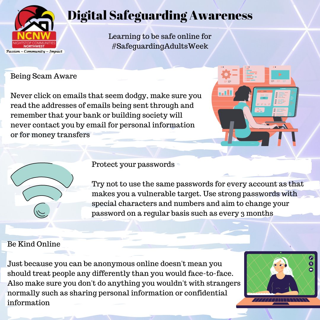 Digital #safeguarding awareness. Here are a few little tips to keep yourself safe #online