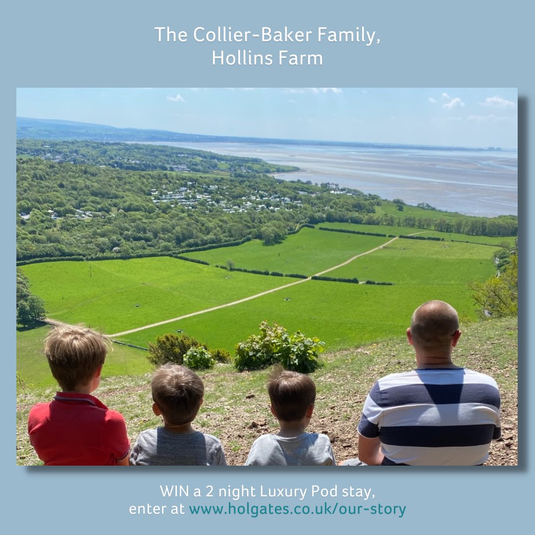 A wonderful photo of the Collier-Baker family looking over Silverdale from the heights of Arnside Knott 💛