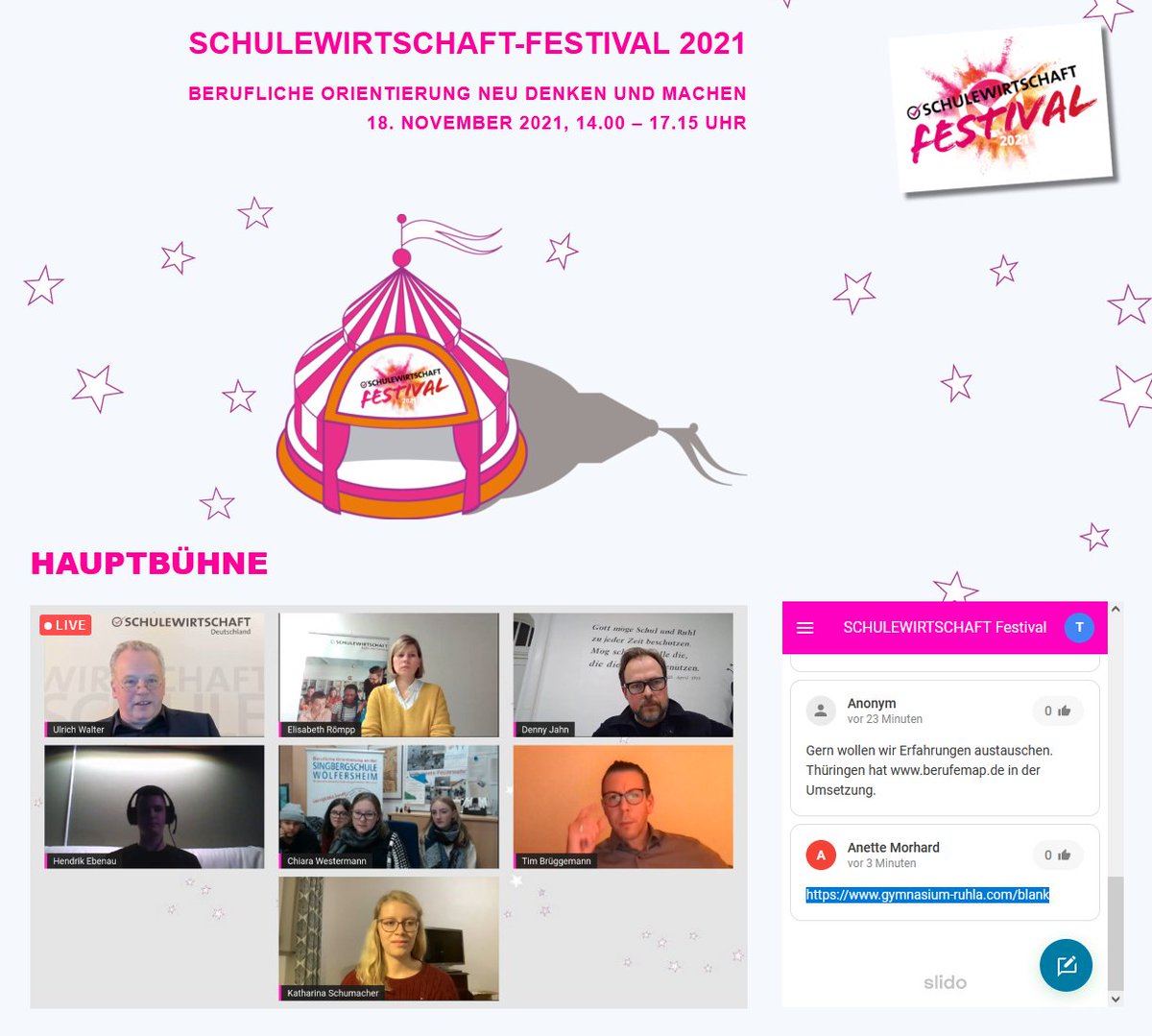PartnerSchule's tweet photo. 🎊Und zum Abschluss des #SCHULEWIRTSCHAFT-Festivals nochmal ein richtiges #Ideenfeuerwerk:
3⃣tolle Good Practice-Beispiele ➡️ bewertet & kommentiert von Wissenschaft, Azubis, Schülis & Studis!
So geht informativer Austausch - starke Inspiration!💡
#swf2021 #BeruflicheOrientierung https://t.co/1nqrfJ73LT