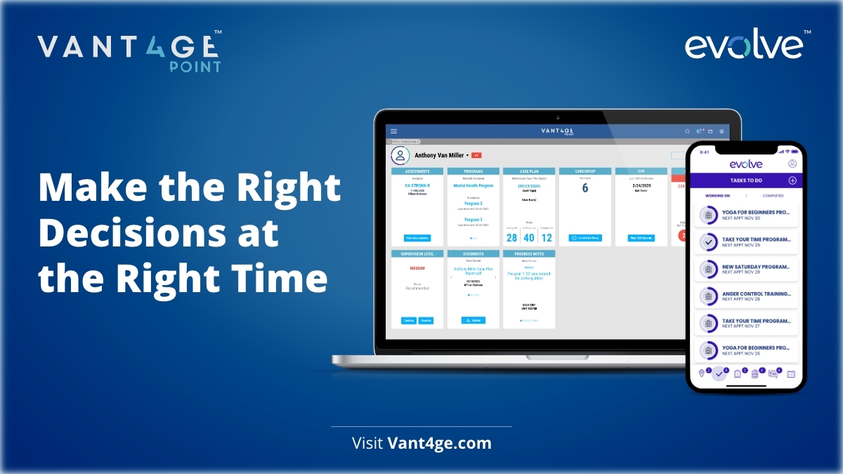 With Vant4gePoint and Evolve, we help agencies make the right decisions on subject care at the right time. 

Save time, money, and lives w/ AI-powered decision support and automated data aggregation all in one place. 

Visit the link in our bio to schedule a demo.

 #corrections