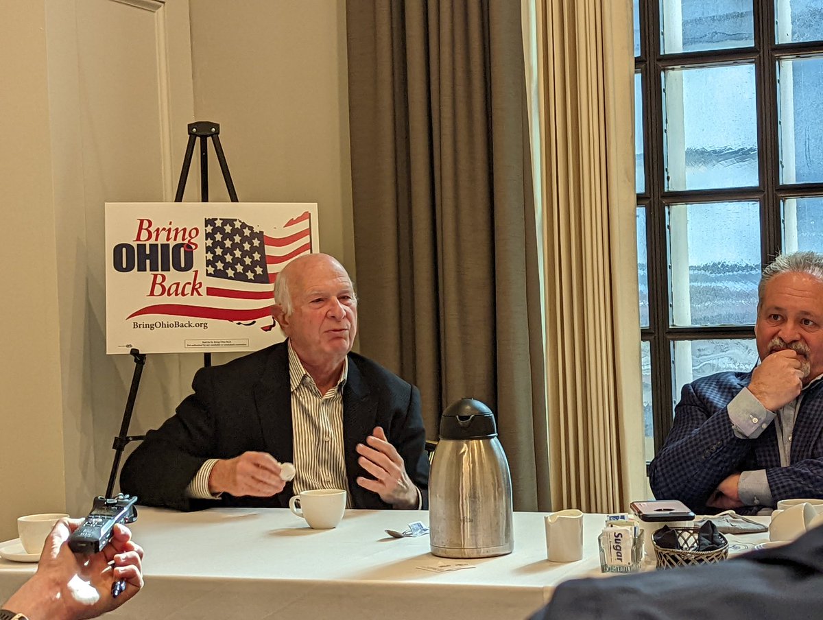 BringOH_Back's tweet photo. "Corruption isn't one oligarch stealing from another oligarch. This is about money being taken out of the hands of everyday Ohioans."

Founders of Bring Ohio Back speaking to the press happening now. https://t.co/nzMmTXZKks