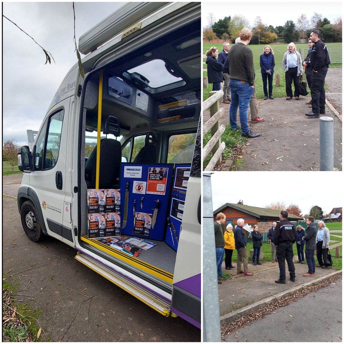 BromsgroveCops's tweet photo. Thanks to the local residents and councillors attending our Op Sceptre Knife Crime themed surgery held at Lickey End recreational ground.
It was a great turn out. Future dates will be posted here.
#policingpromise #saferbromsgrove @jwrobinson93 @bromsgroverob https://t.co/L8o73l0ghF