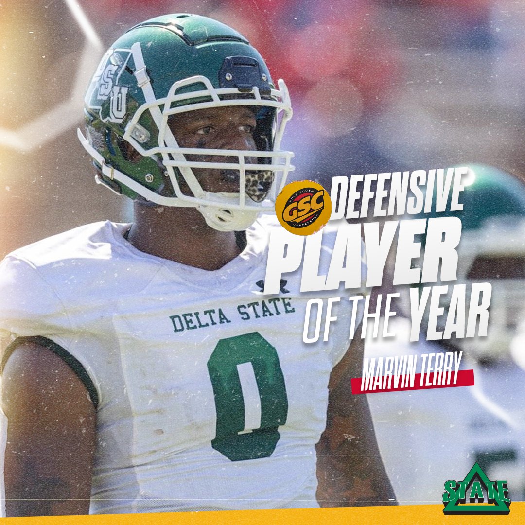 GulfSouth's tweet image. Congratulations to #GSCfb Defensive Player of the Year, Delta State's Marvin Terry!

🔗 bit.ly/3cpTazv