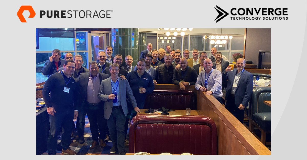 essextec's tweet photo. It was great to meet with the @PureStorage New England Teams and wonderful to get back to being in person! Thanks to all who attended, and thank you to Pure Storage for your support. We look forward to growing together! #BetterTogether https://t.co/FC7bDwDmOX