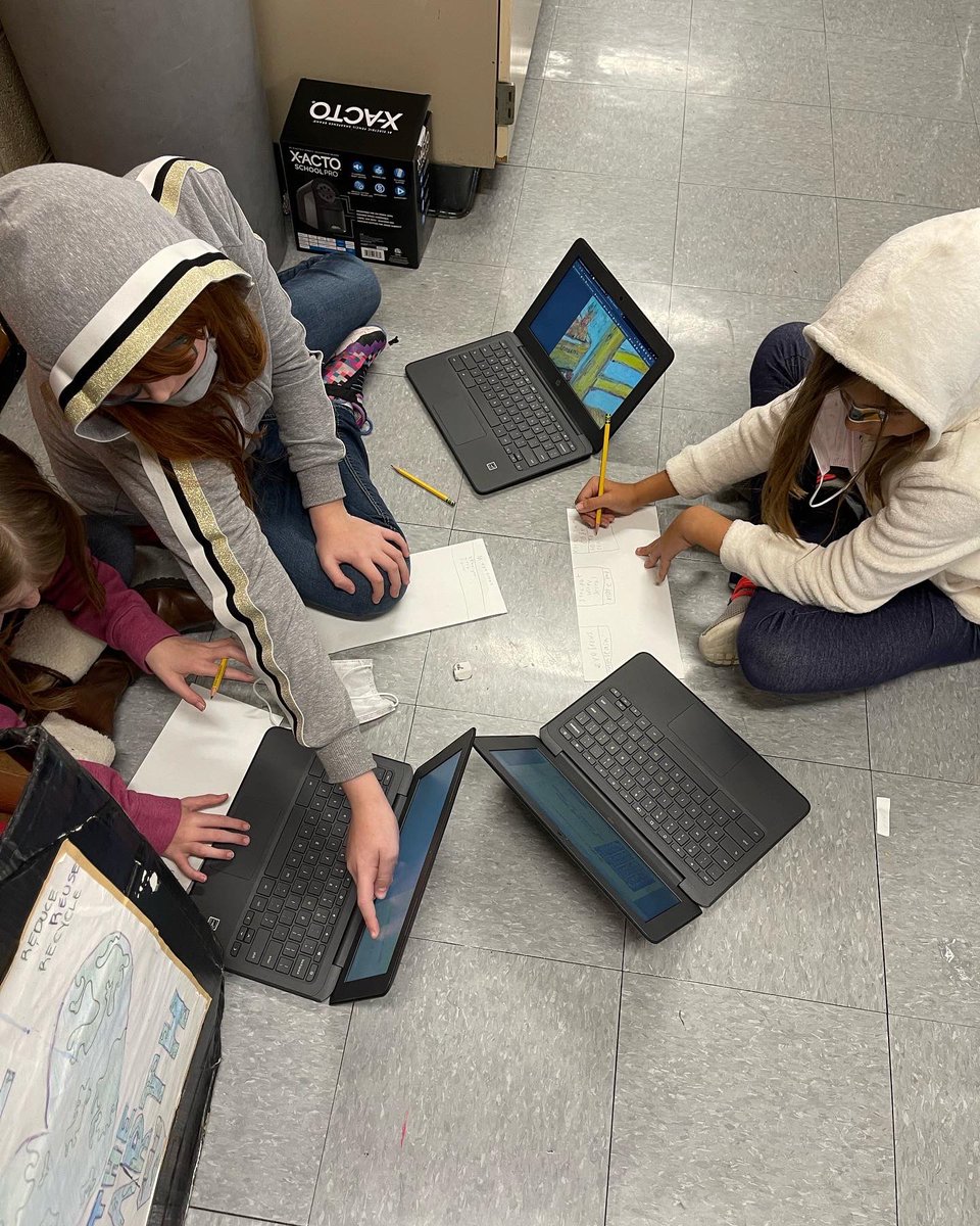MrsAmandaRusso's tweet photo. Fourth grade is attempting an art-themed digital escape room today.  I love seeing their engagement and hearing their excellent problem solving strategies.  Will anyone escape before class is over??  🕵️‍♀️ 🕵️‍♂️ @lapelelementary #lapelelementary https://t.co/NTs99OaMJz