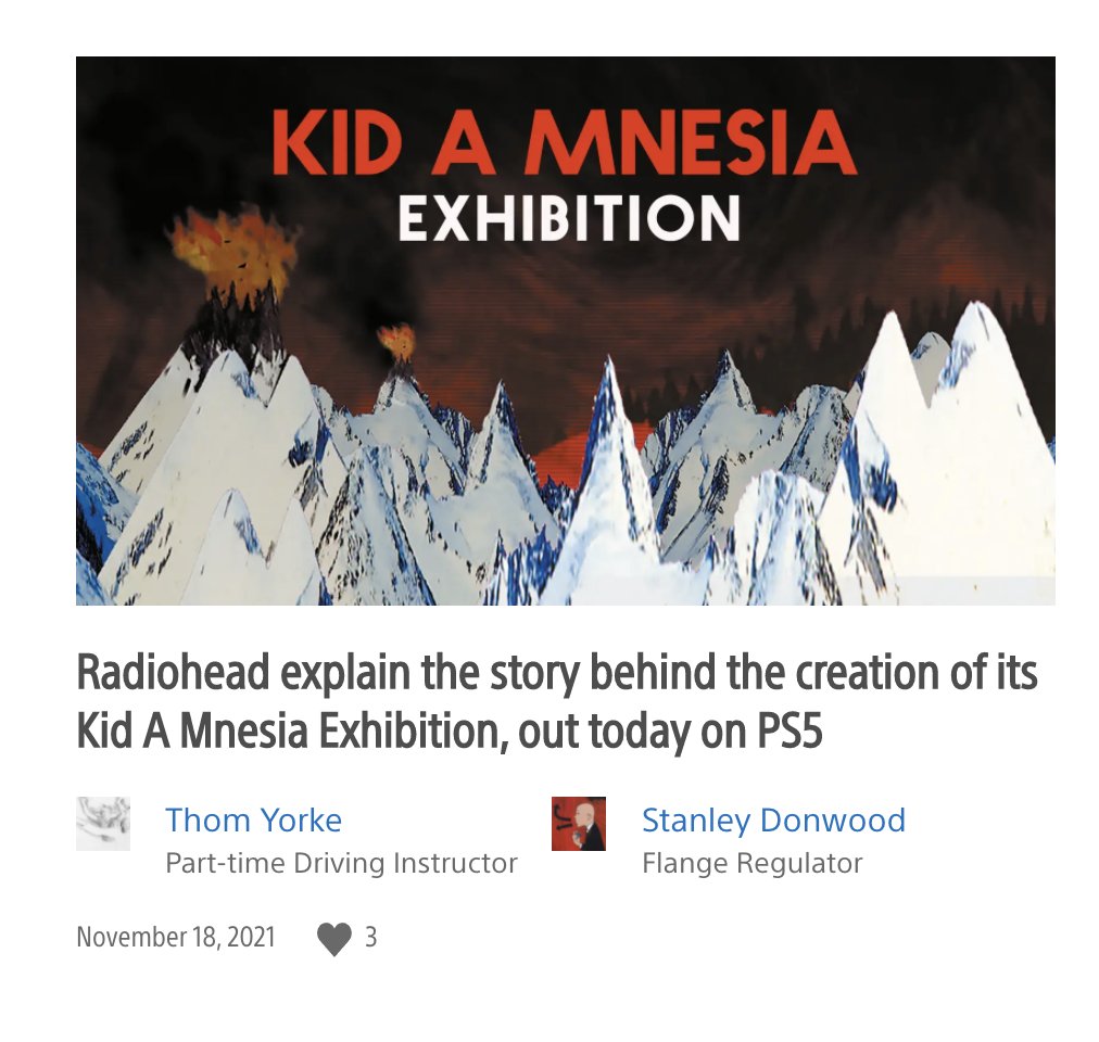Never thought I'd see the day Thom Yorke wrote a PlayStation Blog post, yet here we are.