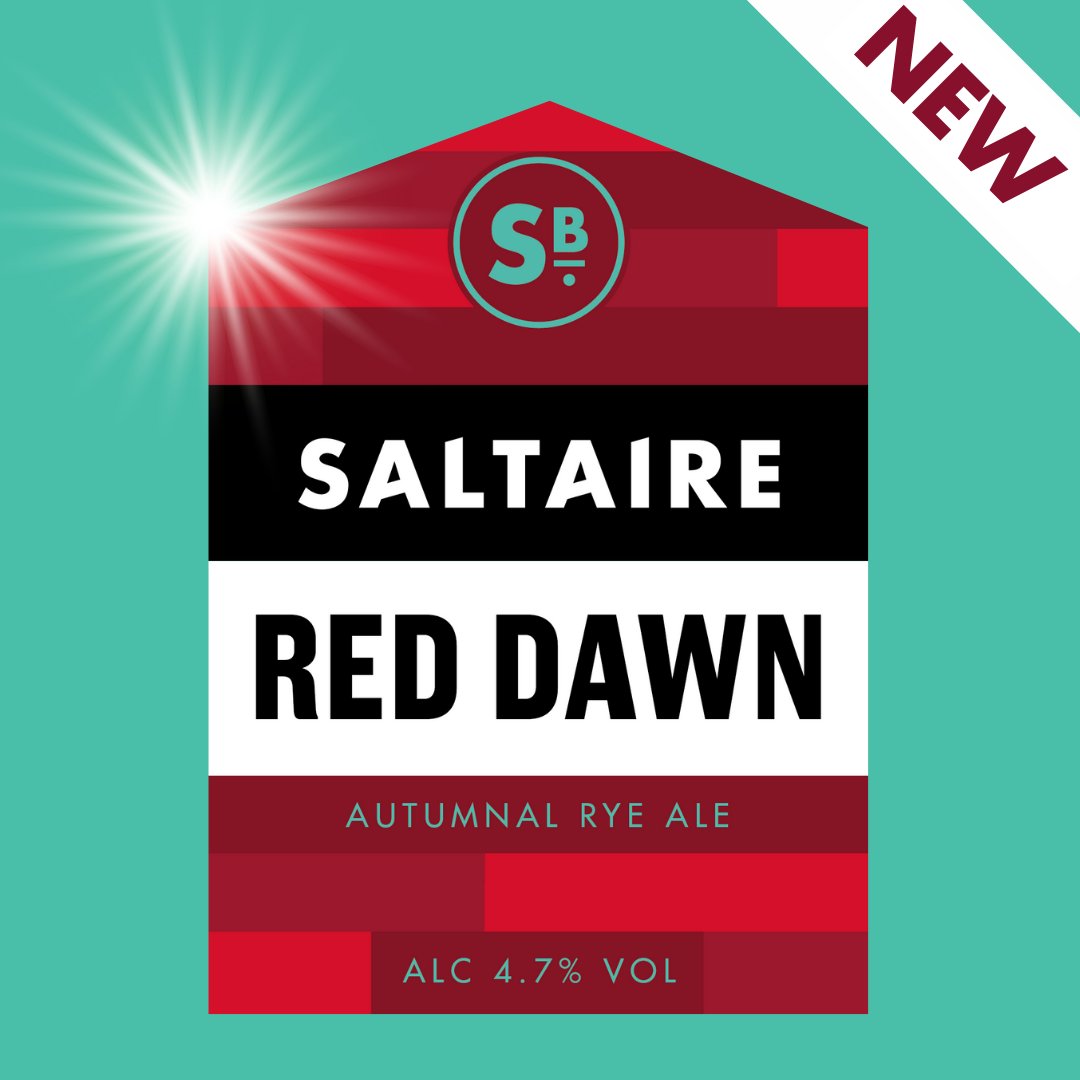 SaltaireBrewery's tweet photo. Be one of the first to try Red Dawn, our new autumnal #RyeAle, by calling in to the Tap Room. Deep copper in colour, with a rich malty aroma, Red Dawn is surprisingly light with a delicate taste of spice &amp; tropical fruit, balanced with a satisfyingly bitter finish.
#Saltaire https://t.co/01h3q3EnNM