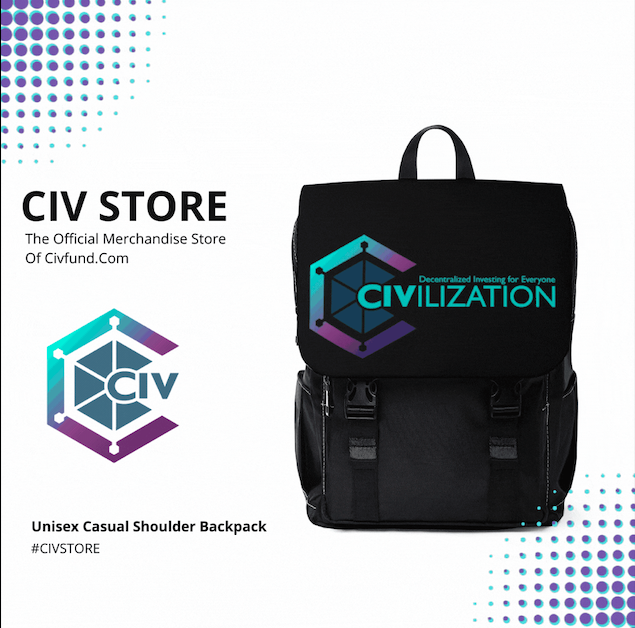 CivFund's tweet photo. #CIVians, here today's giveaway from our #CivStore 
Today's prize ➡️ $CIV Backpack!
How join:
- Follow our official twitter and instagram accounts
- Like and comment this post 

A lucky CIVian will win our backpack. Do you like it? https://t.co/7WO52IBkj5