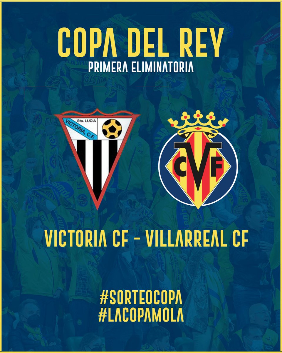 VillarrealCF's tweet photo. ¡Nos vemos en La Coruña, @VictoriaCF1943  😉!

Aunque os advertimos que nosotros también vamos a por la 'victoria' 😜👋.

#SorteoCopa #CopadelRey #LaCopaMola https://t.co/KOy2UpJAWY