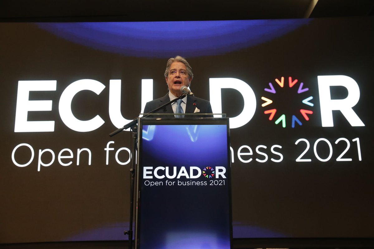 Telecom_Ec's tweet photo. Esta mañana la ministra @vmaino, acompañó al presidente @LassoGuillermo en la inauguración del #EcuadorOpenForBusiness, un alto foro de inversión donde participarán autoridades, expertos y empresarios internacionales, con el objetivo de generar desarrollo y empleo en el país. https://t.co/eD2Cqsqble