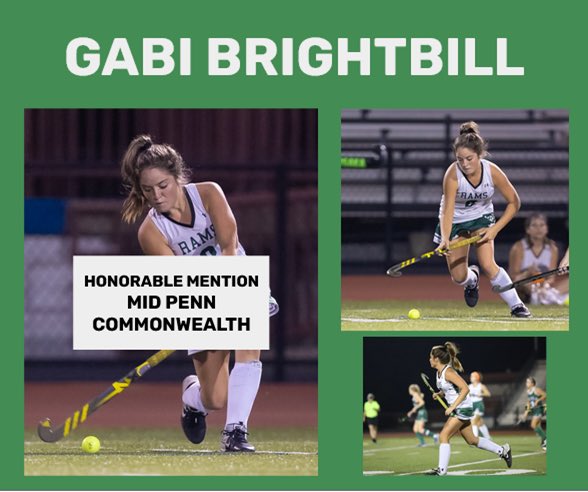 Congratulations to Gabi Brightbill for making the Mid Penn Honorable Mentions!!