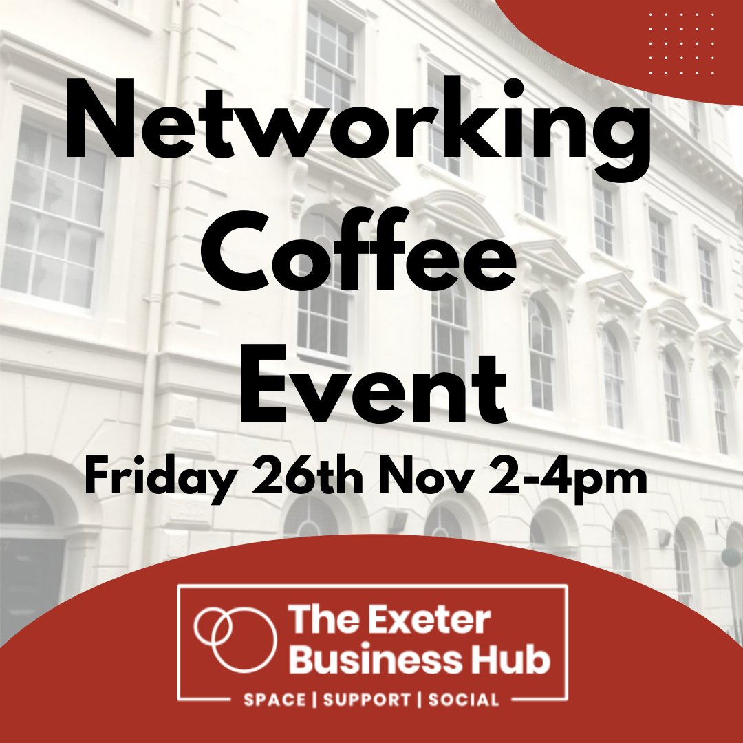ExeterHub's tweet image. 📅One week to go! 📅

Spaces are limited so please let us know if you’ll be there!

#ExeterNetworking #Exeter #Networking