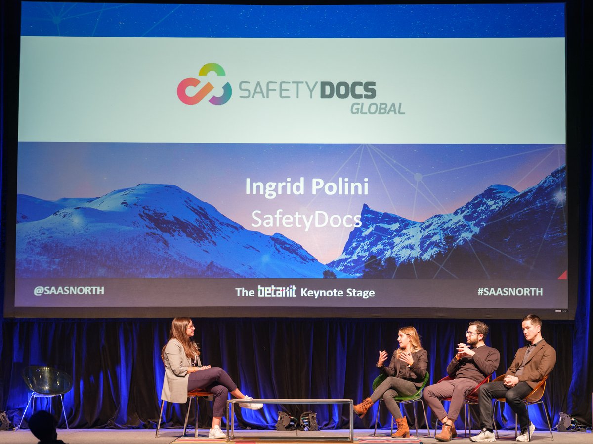 SAAS NORTH (@saasnorth) on Twitter photo A big congratulations to <a href="/safetydocsCA/">SafetyDocs Global</a> for winning the first round at PitchFest!
Come to the <a href="/BetaKit/">BetaKit</a> Keynote Stage today at 12:15 P.M. for the second round. A big congratulations to <a href="/safetydocsCA/">SafetyDocs Global</a> for winning the first round at PitchFest!
Come to the <a href="/BetaKit/">BetaKit</a> Keynote Stage today at 12:15 P.M. for the second round.
