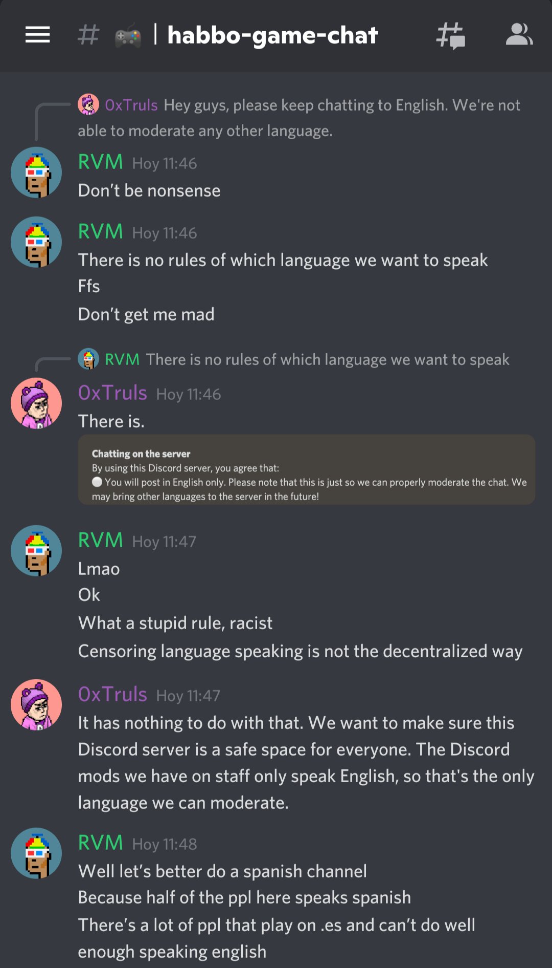 Minimario350 Rvm Speaks Spanish Joins An English Speaking Server And Expects People To Speak Spanish Habbo T Co Kvcnnfubzw Twitter