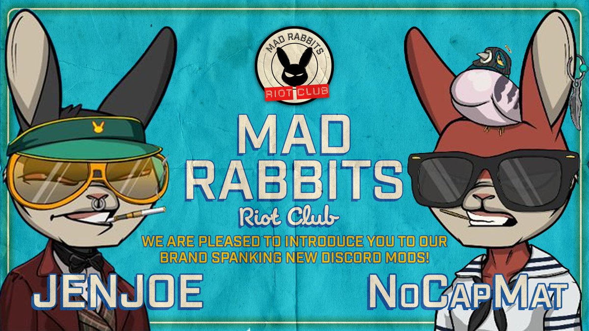 Jenjoe1988's tweet photo. From the first time I saw the teaser video for the @MadRabbitsRC I knew I was going in hard!

It is an absolute privilege to be asked to join the mods team in the discord and set it a light with riots!!

We eat carrots, riot and wear jorts here!

#MRRC #NFT #NFTCommunity https://t.co/PqrDIBTJe2