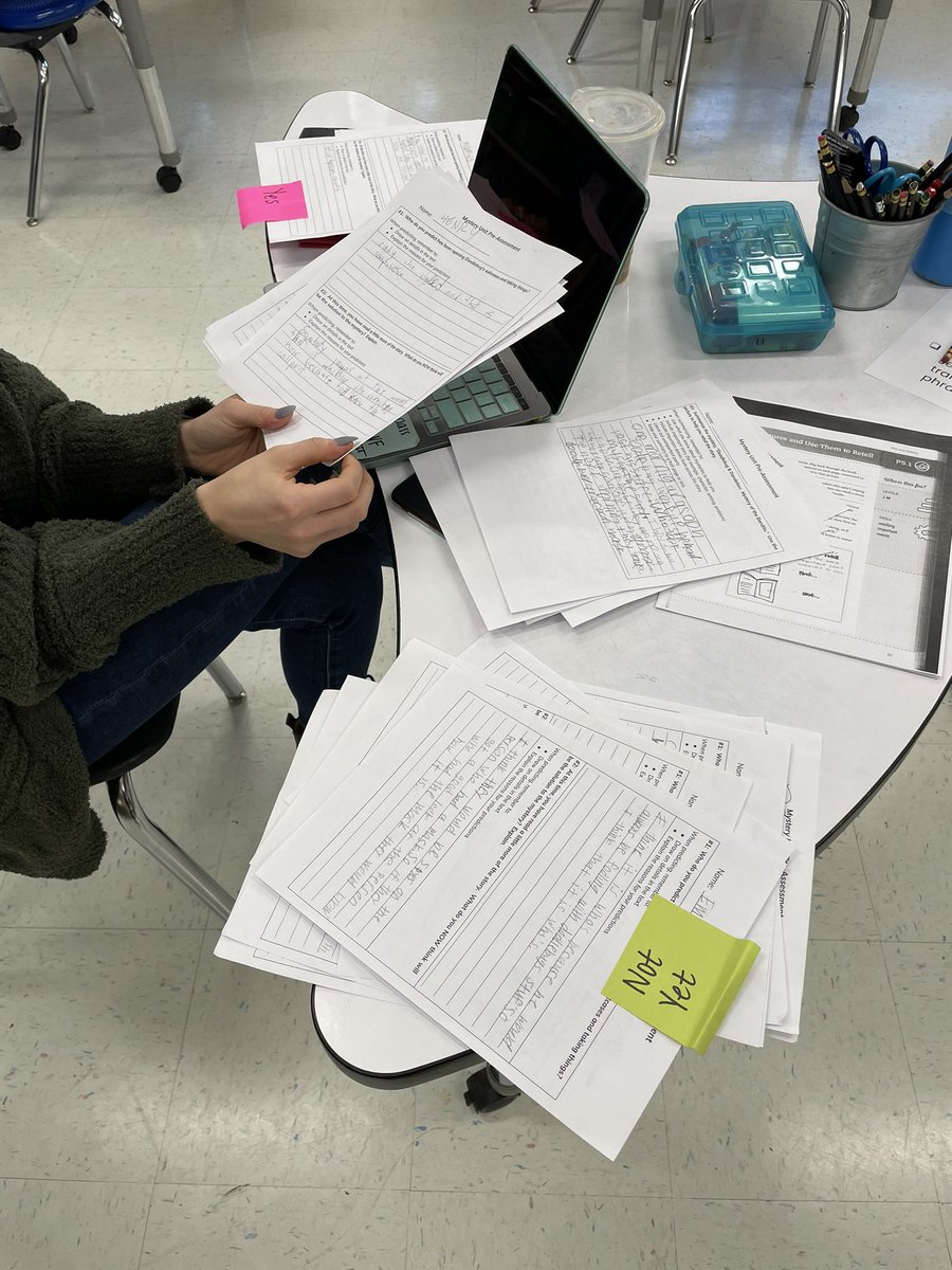 Thin slicing mystery unit preassessments! Not yet, starting to, and YES! #kip109 #engage109 <a href="/laurakoterbski/">Laura Koterbski</a> <a href="/larissathurman/">Larissa Thurman</a> <a href="/ms_clough3/">Ms. Clough</a> <a href="/LauraLowderman/">Laura Lowderman</a> @LauraPe23564803