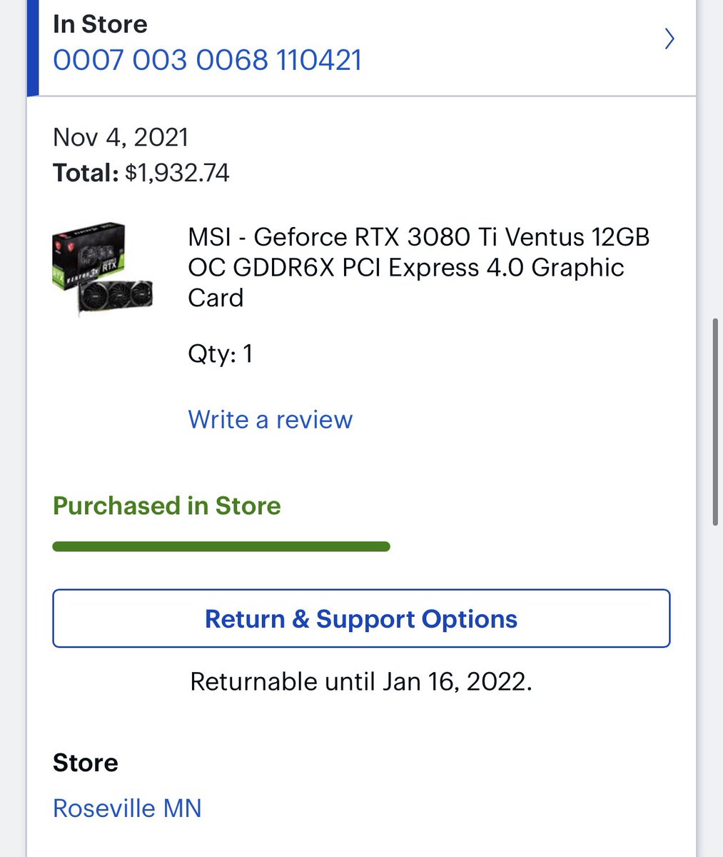 stegon1291's tweet photo. @PS5restocks_etc Might I add, I also got a 3080 TI using that tip of yours a few weeks ago, but got lazy and forgot to thank you for that. Thanks again! https://t.co/U2oZHI70hc