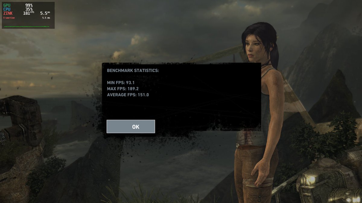 What if Zink was actually the fastest GL driver? In <a href="/discomfitor/">Mike Blumenkrantz</a>'s latest update, he reveals #Zink with NVIDIA’s Vulkan driver is roughly 25-30% faster than NVIDIA’s GL driver for Tomb Raider! supergoodcode.com/NV-envy/ #OpenGL #Vulkan #OpenSource