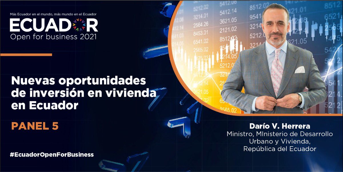 Conoce sobre las nuevas oportunidades de inversión en vivienda en 🇪🇨. 

Ecuador tiene un gran potencial para convertirse en un destino de inversión inmobiliaria internacional.

Transmisión en vivo por: youtu.be/KCIIwuKmxmA
