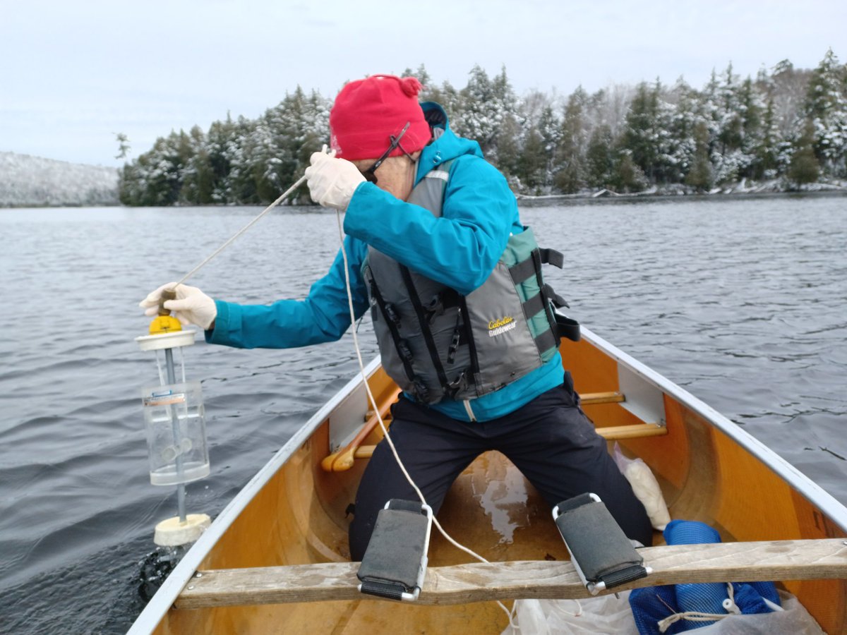 the_ALSC's tweet photo. We were in the Pigeon Lake Wilderness this week completing the last open water sampling of the season on our #Adirondack long term monitoring waters. The ponds were thoroughly mixed with water temps in the high 30s. Time to put away the canoe and sharpen the auger blades. https://t.co/l8OywaQkeE