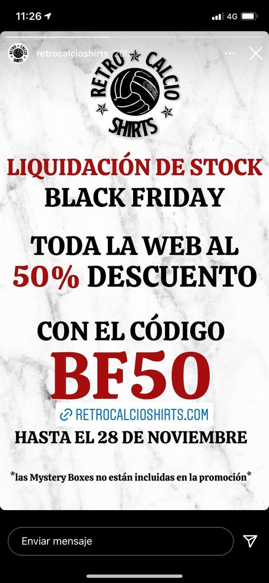 Los amigos de <a href="/RetroCalcioSrt/">RetroCalcioShirts</a> están de promo y yo me acabo de aprovechar de ello. No sé a qué estáis esperando.