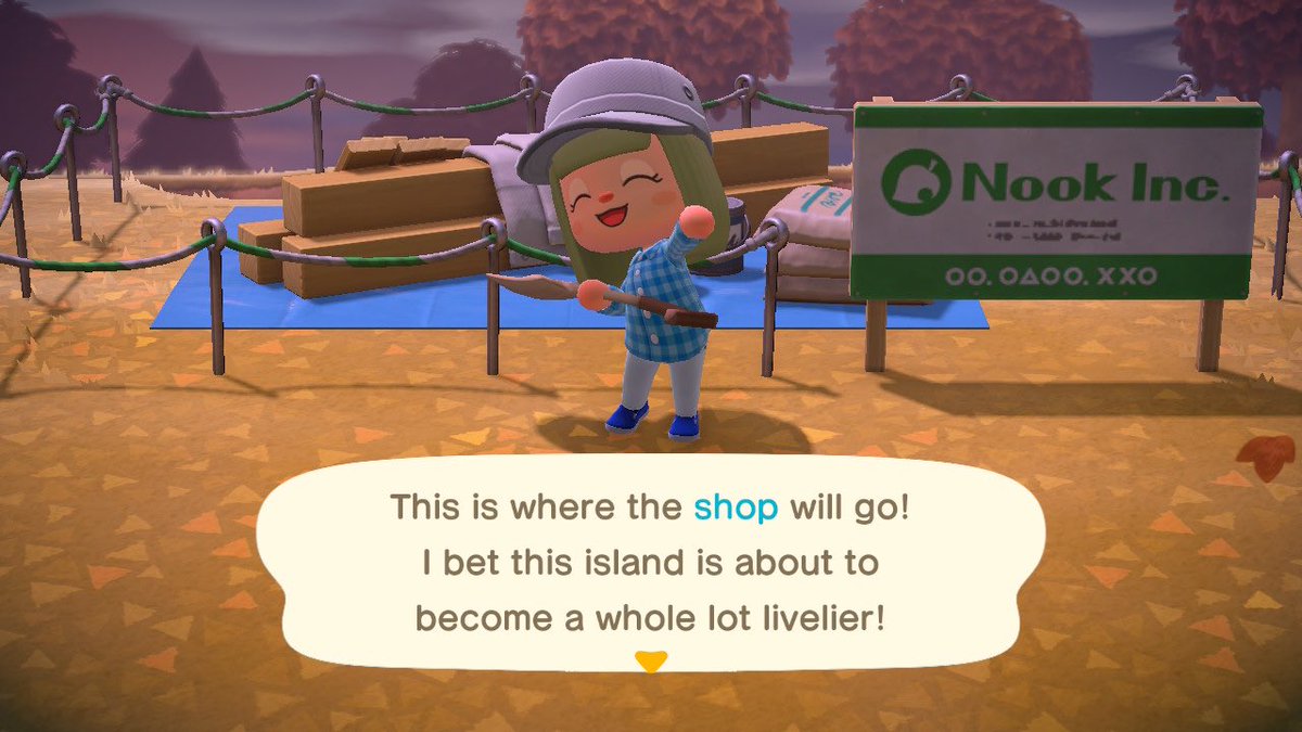 CAlTSCROSSlNG's tweet photo. ~ day 3 ~ 
- i learned reactions 
- museum was being built
- a found a spot for nooks cranny
- my first 3 plots are down :) https://t.co/219bzhmT3l