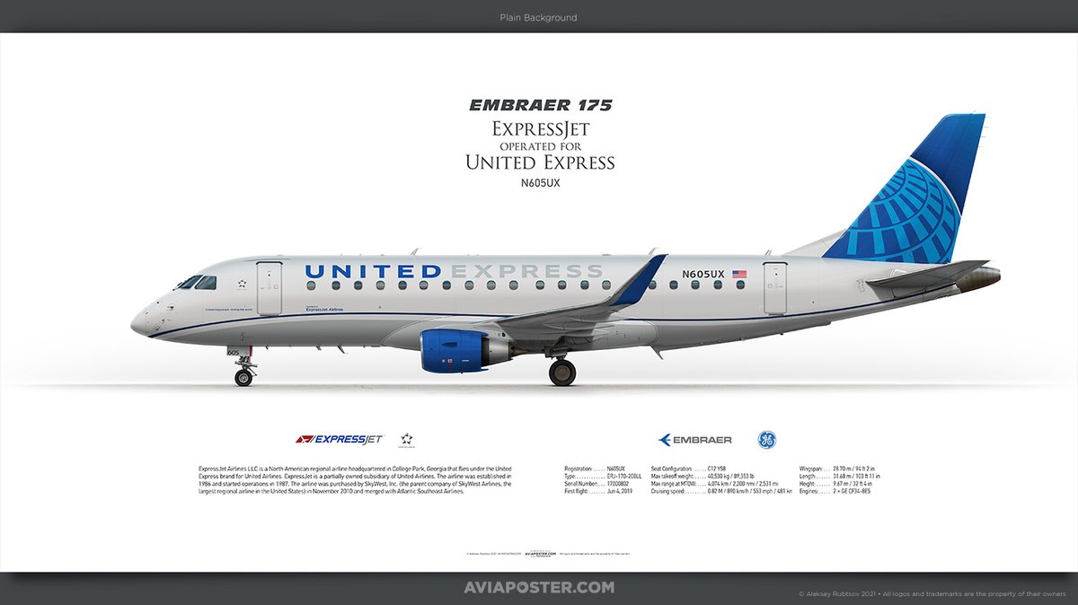 Rulexy2's tweet photo. Embraer 175 ExpressJet
operated for United Express
Poster for Aviators.
https://t.co/KvYwgFcX22
#aviation #avgeek #aircraft #aviationimage #ExpressJetAirlines #ExpressJet #Embraer #Embraer175 #erj #erj175 #regionaljet https://t.co/GJ1IEQF2Wq