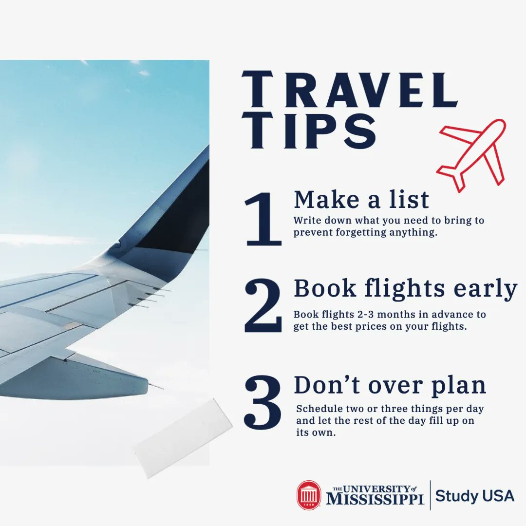 UMStudyUSA's tweet photo. Here are 3 travel tips for your Thursday 🗺️  #UMStudyUSA #StudyUSA #UMOutreach https://t.co/GMc2gK54O9