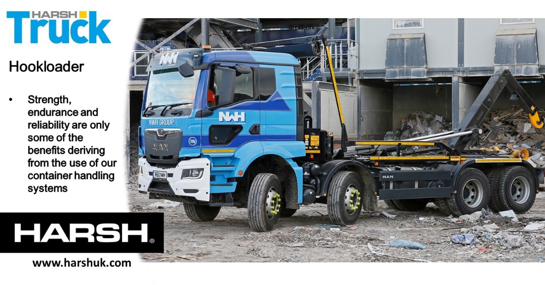 HarshLtd's tweet photo. The Harsh Hookloader range integrates with our Hook N Go, width adjustable hydraulic sheeting system. Complying with all the latest type approval and legal width legislation
#Harshltd #Hookloader #Recycling https://t.co/zo2n5KzHKs